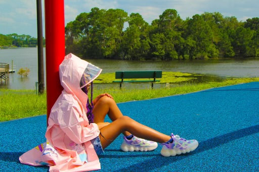 Girls' Walking Shoes - Mesh Upper, Rubber Outsole