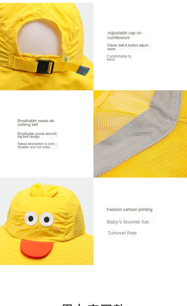 Outdoor Summer Hat for Kids Children Sun Hat Neck Ear Cover Sun Protection Beach Caps Kids Boy Girl Flap Cap for Children
